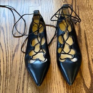 Coach Lace Up Flats 8.5
